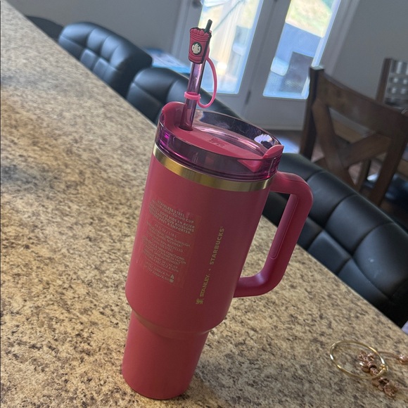 Starbucks Pink and Gold Travel Mug